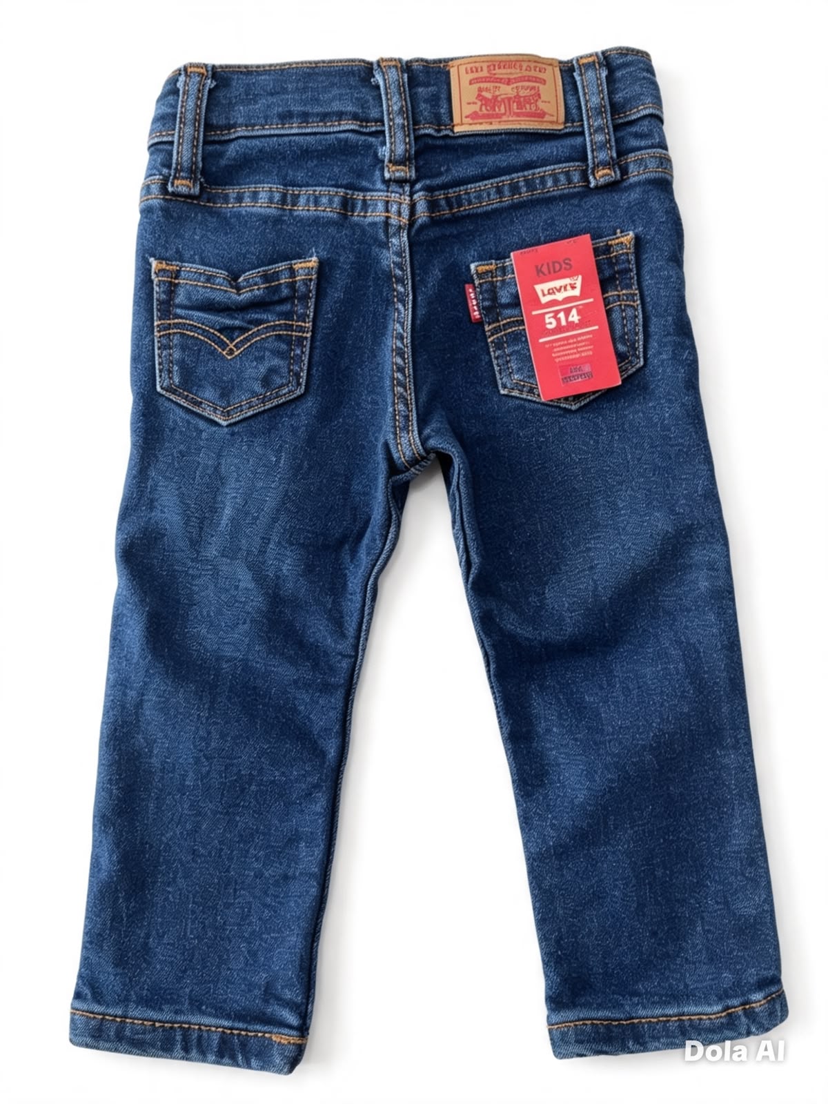 Pantalón niño mezclilla azul de corte recto