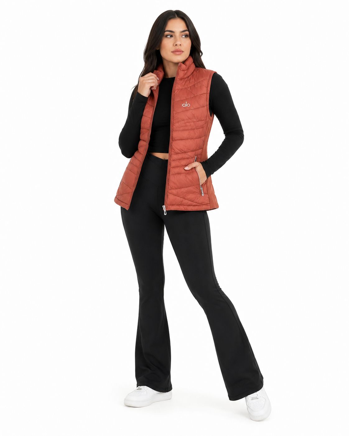 Set dama 3 piezas – Chaleco acolchado, blusa y pantalón