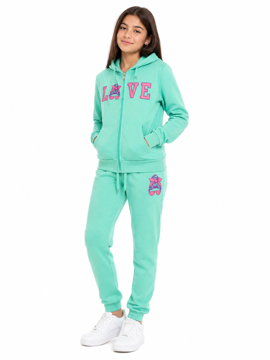 Set niña deportivo verde menta 💚🩷