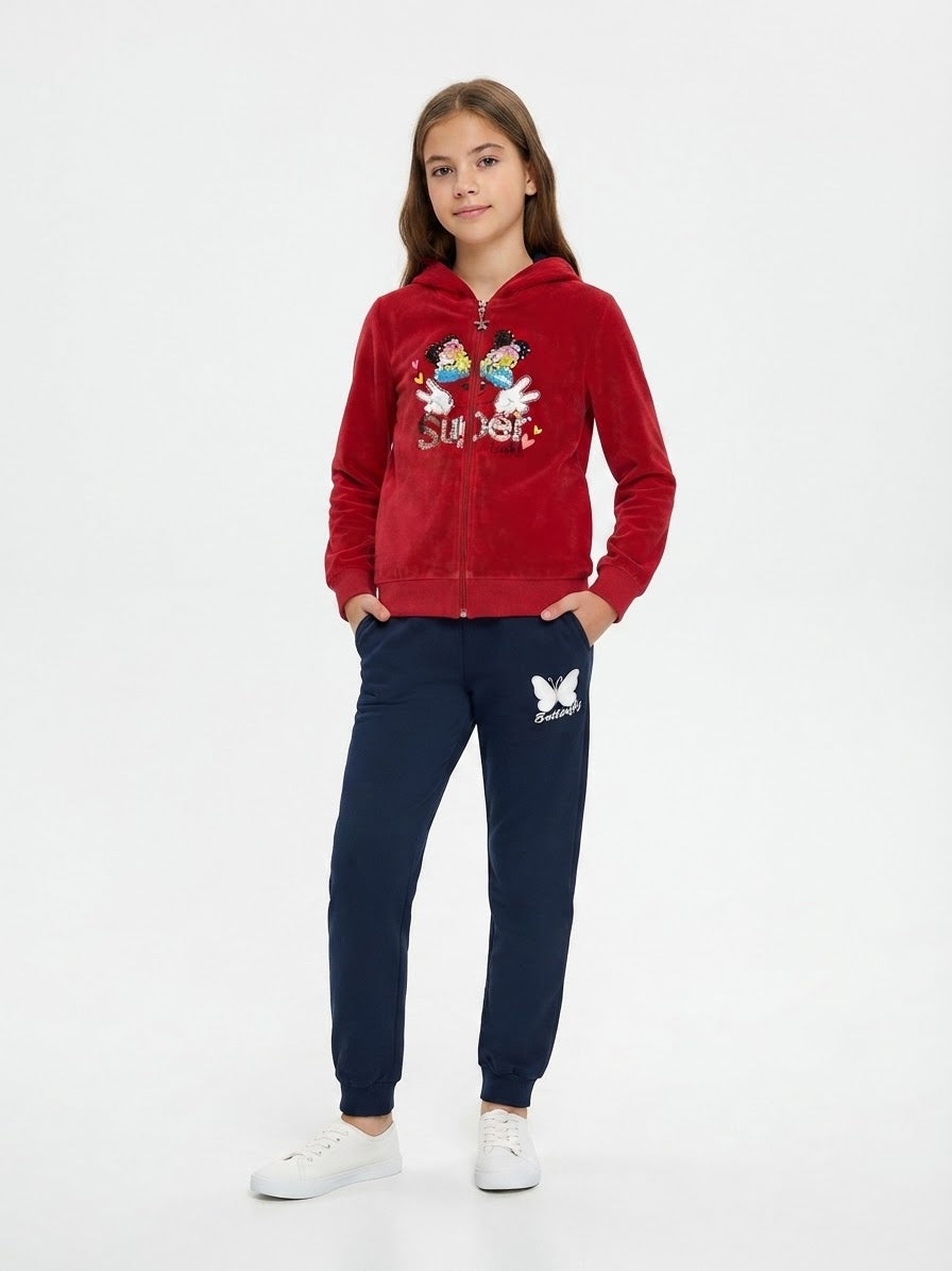 Set niña 3 piezas rojo y azul marino ❤️💙
