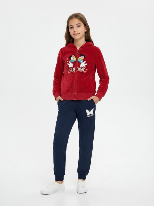 Set niña 3 piezas rojo y azul marino ❤️💙
