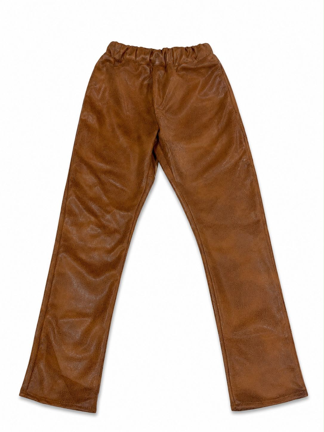 Set niña 2 piezas chamarra y pantalón efecto piel café 🤎✨