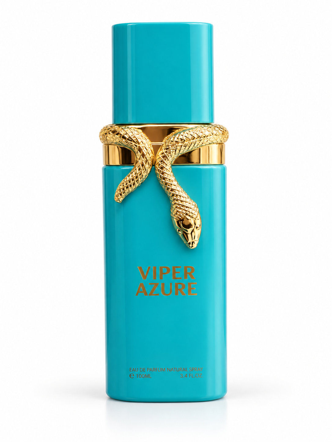 Perfume dama Azul Encanto con Detalle de Serpiente Dorada
