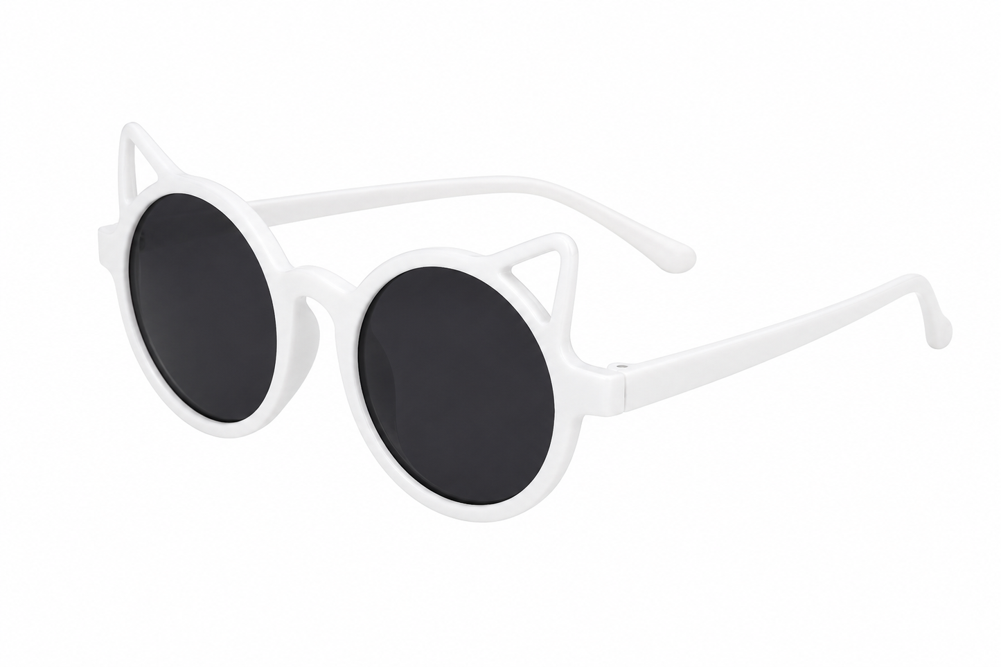 Lentes niña con diseño de gatito armazón blanco