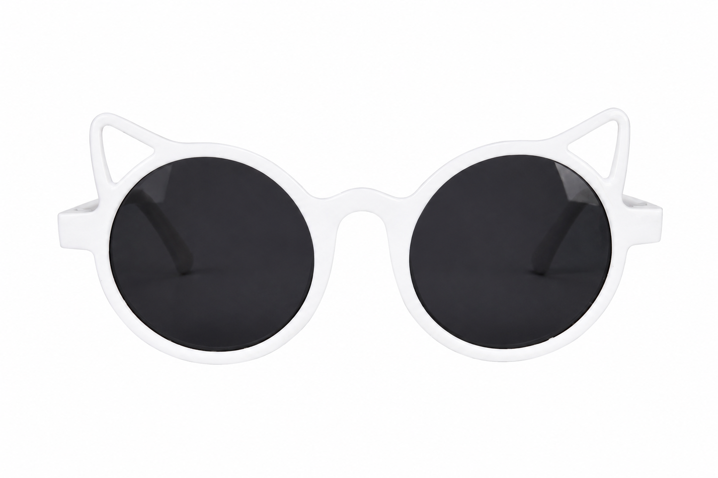 Lentes niña con diseño de gatito armazón blanco