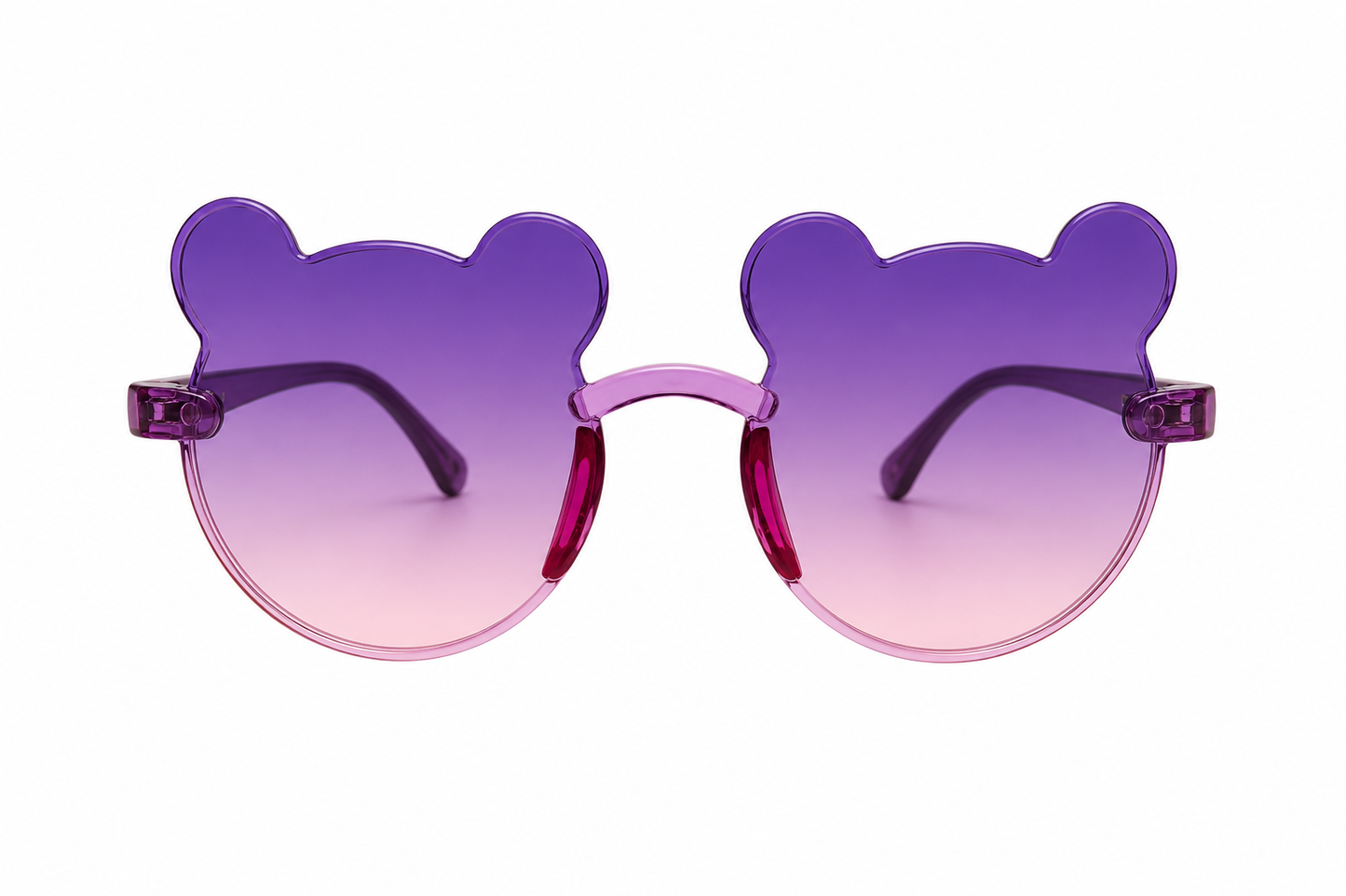 Lentes Niña con diseño de osito degradado morado y rosa