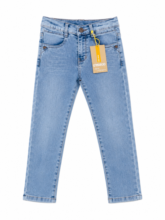 Pantalón Niño de mezclilla corte recto básico