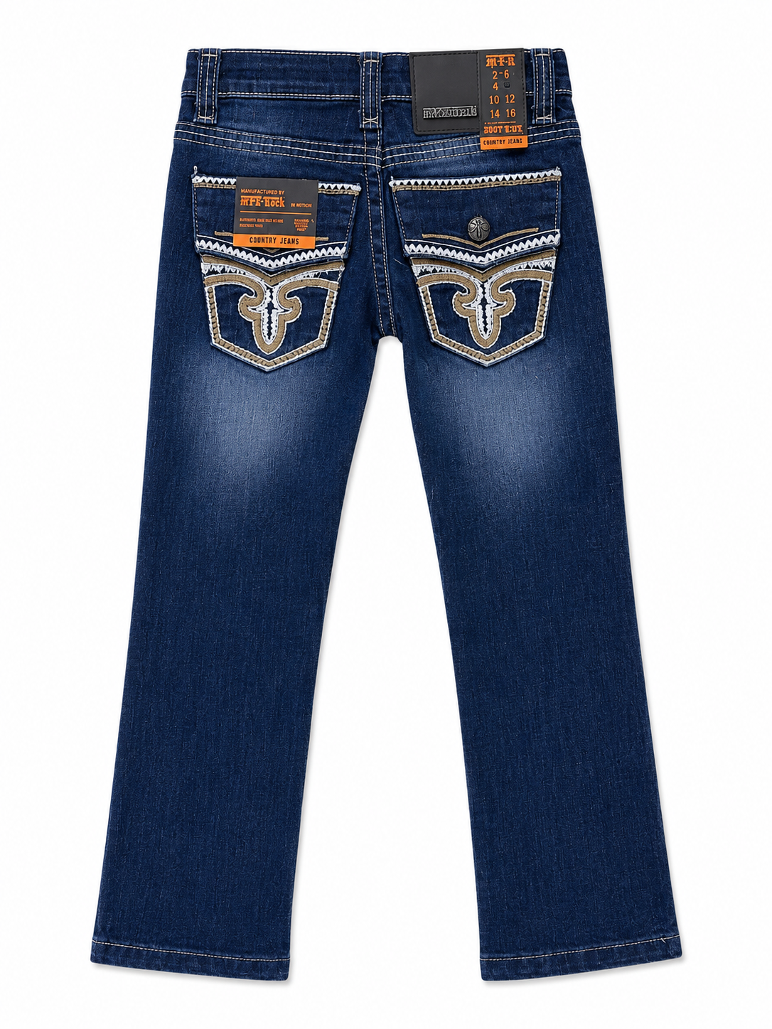 Pantalón niño de mezclilla azul oscuro botcut