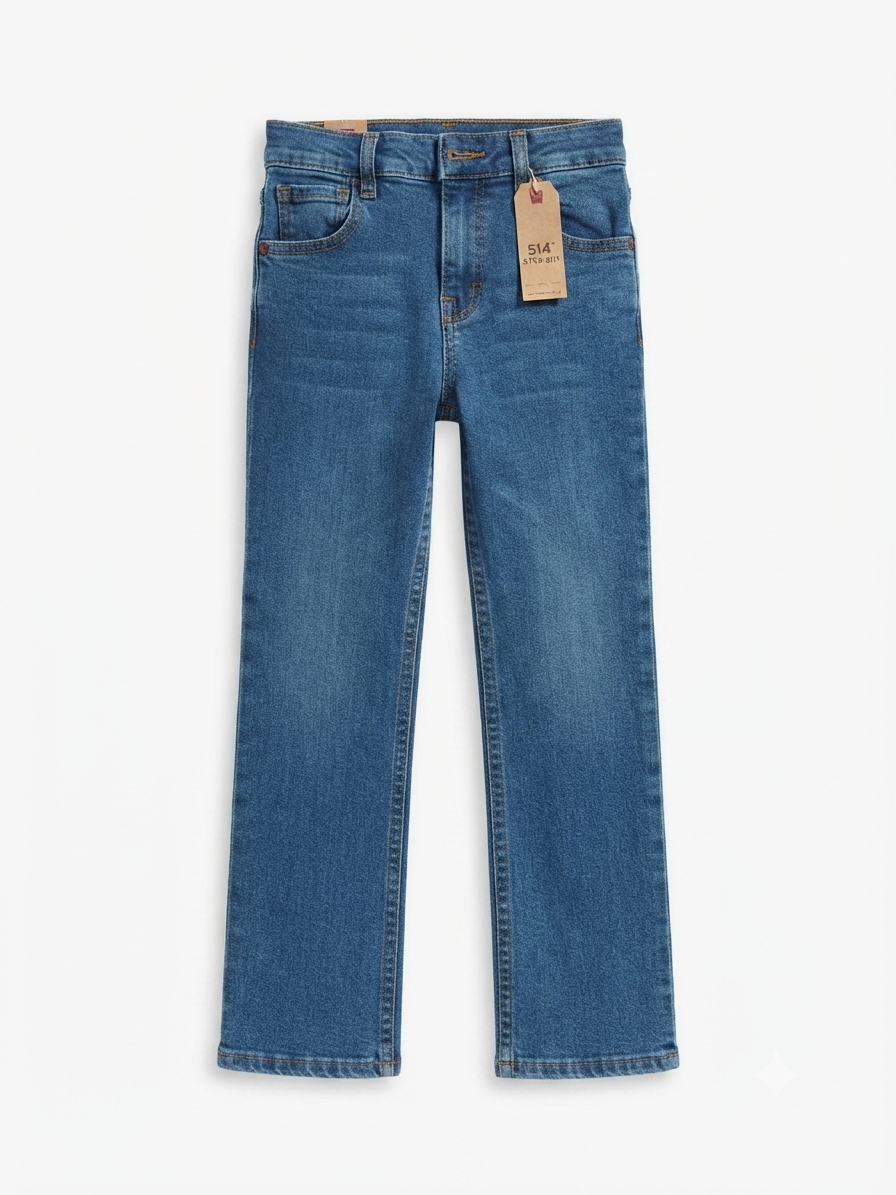 Pantalón niño mezclilla azul clásico