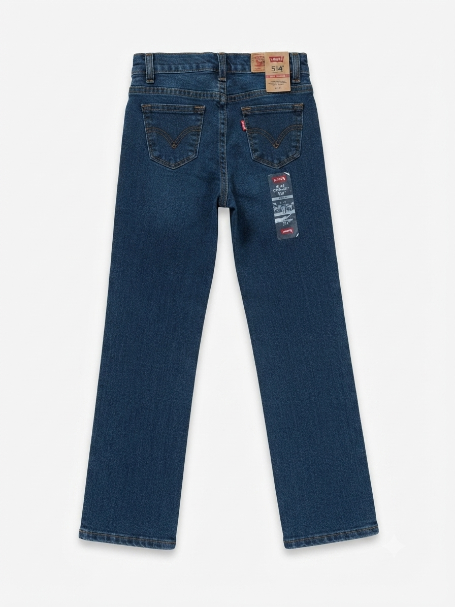 Pantalón niño mezclilla azul clásico
