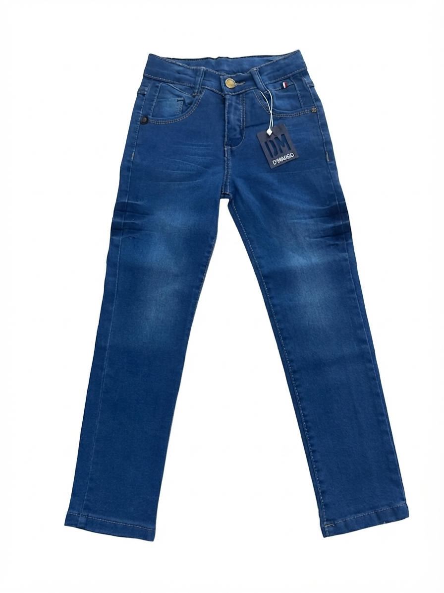 Pantalón niño de mezclilla azul clásico