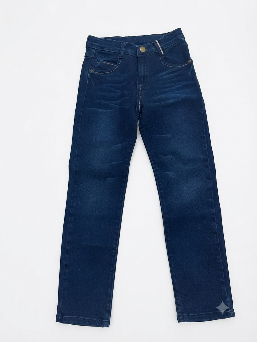Pantalón niño de mezclilla azul clásico