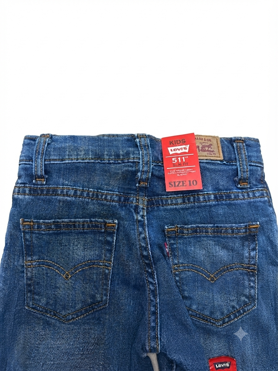 Pantalón niño de mezclilla azul clásico un básico