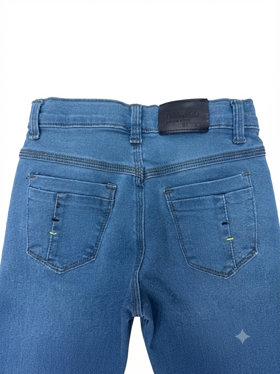 Pantalón niño slim fit de mezclilla azul