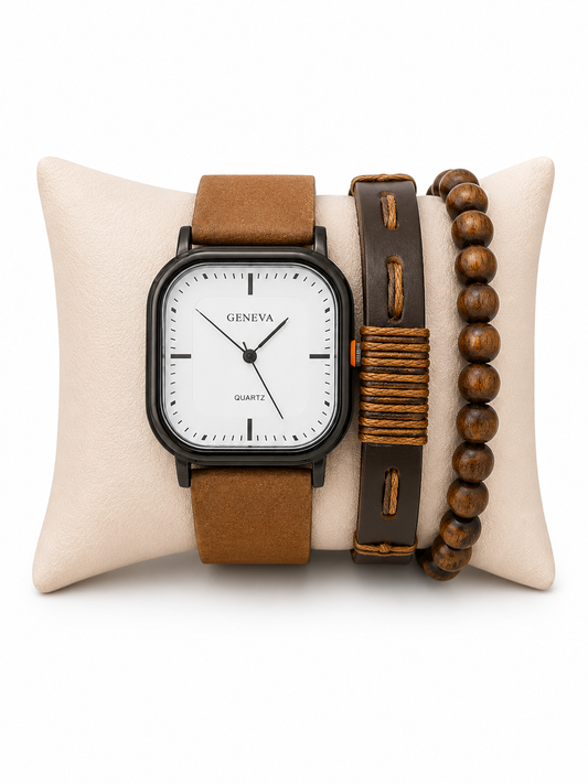 Set reloj Caballero GENEV@ CAFÉ (tri@)