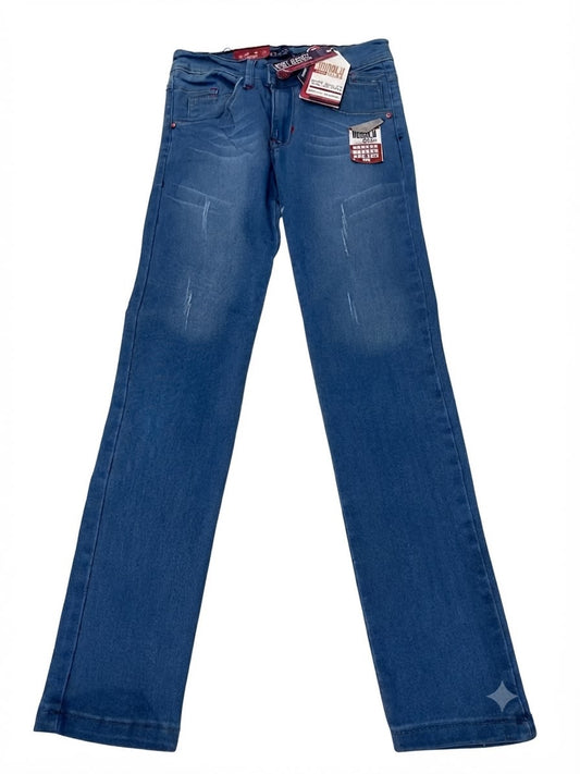 Pantalón niño de mezclilla azul medio – Corte recto