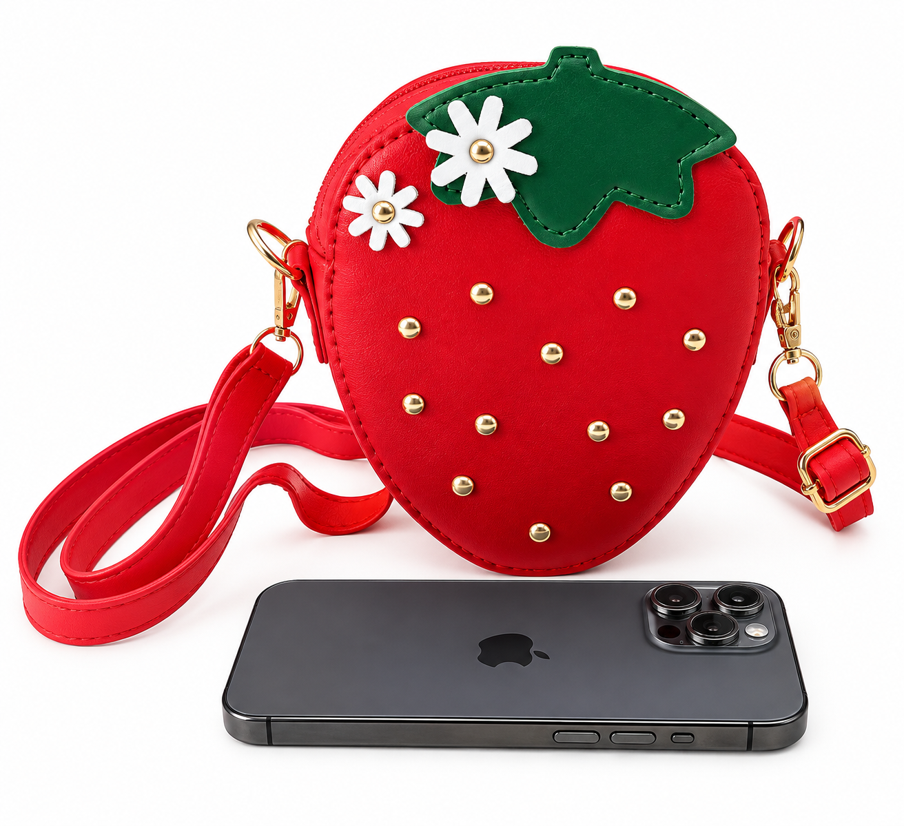 Bolsa infantil roja diseño fresa 🍓❤️