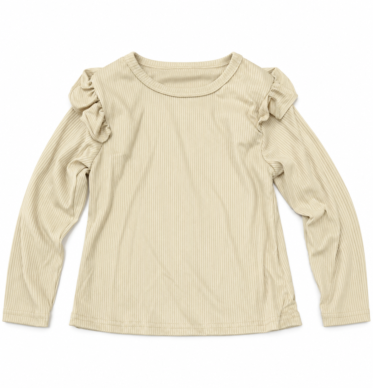 Blusa niña con olanes en hombros