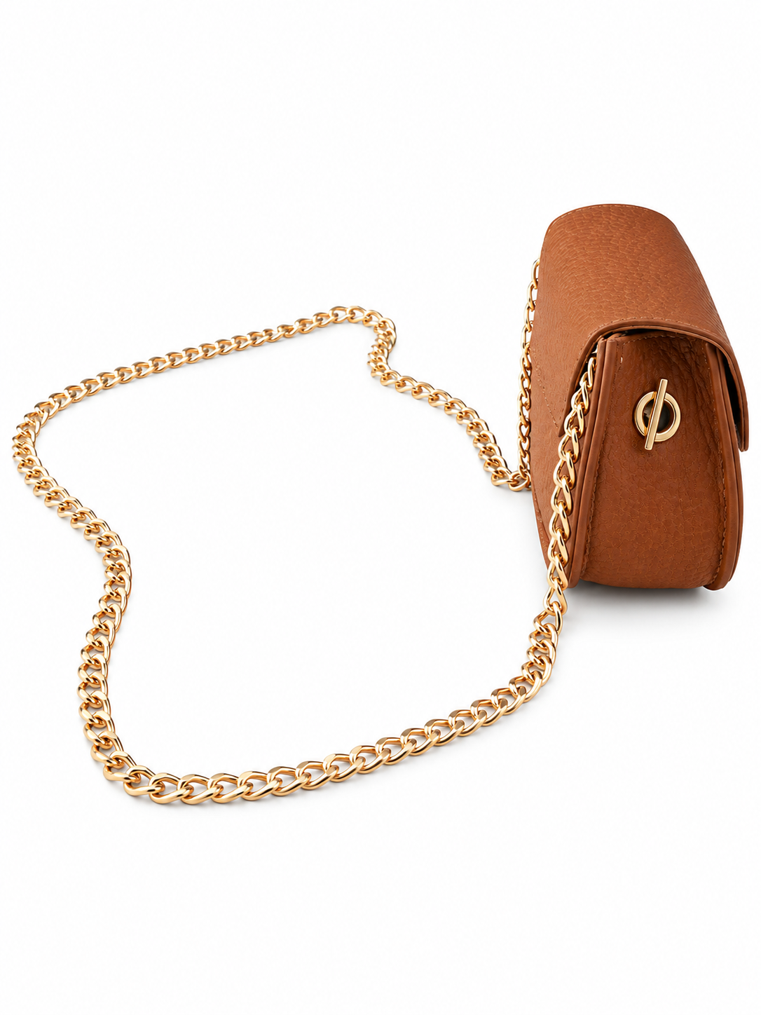 Bolsa infantil café con corazón dorado 🤎