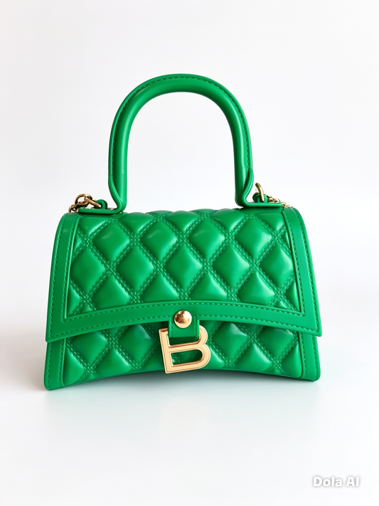 Bolsa Dama VERDE ROMBOS