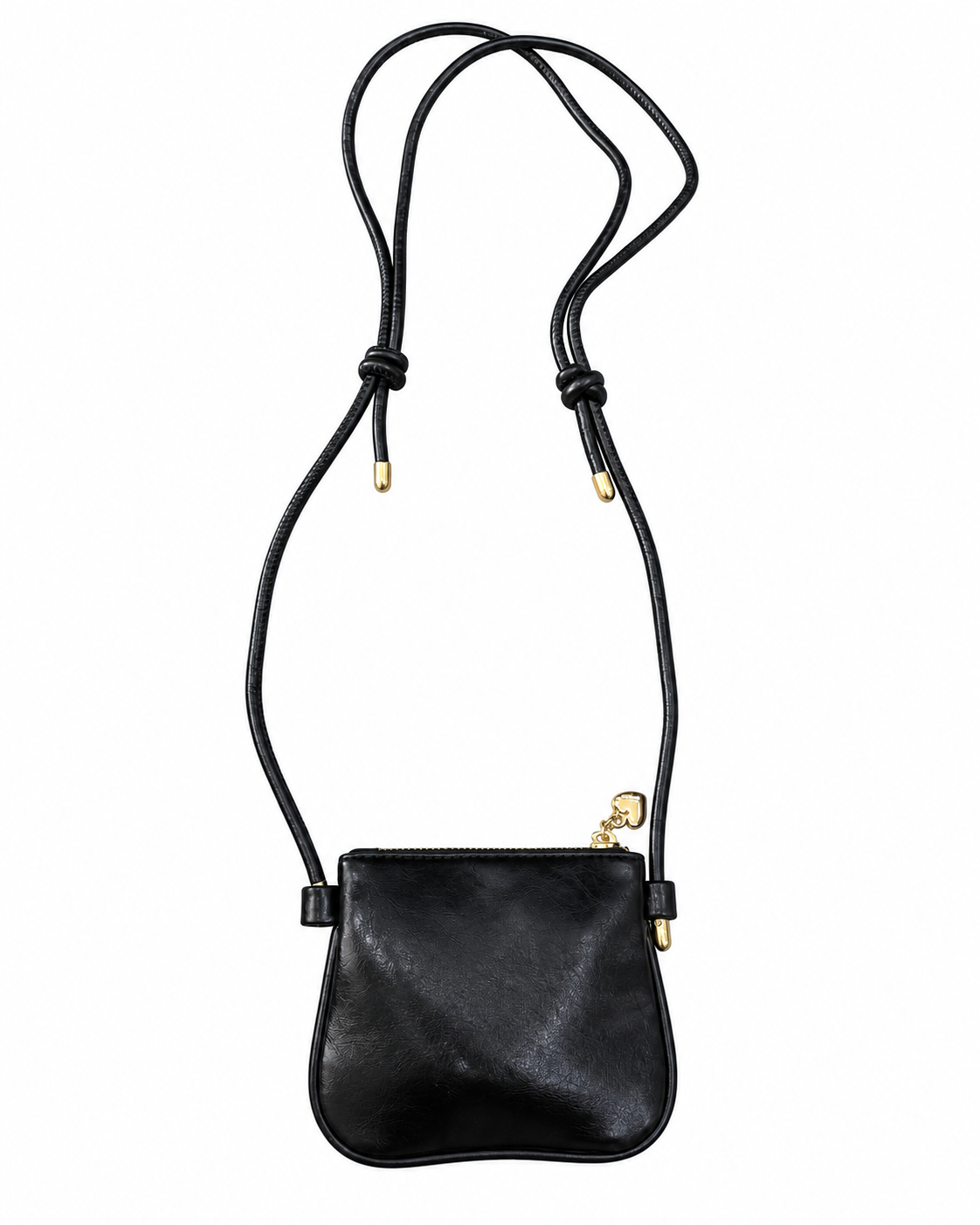 Bolsa infantil negra con corazón dorado 🖤✨
