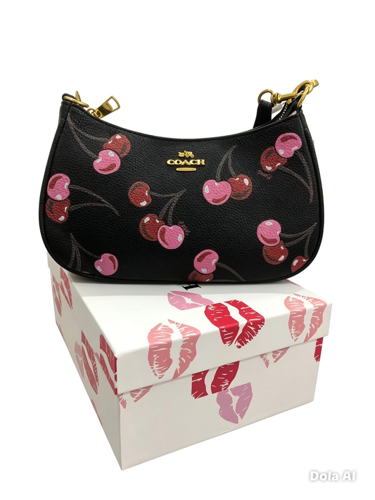 Bolsa Dama CO@CH NEGR@ DE CEREZ@