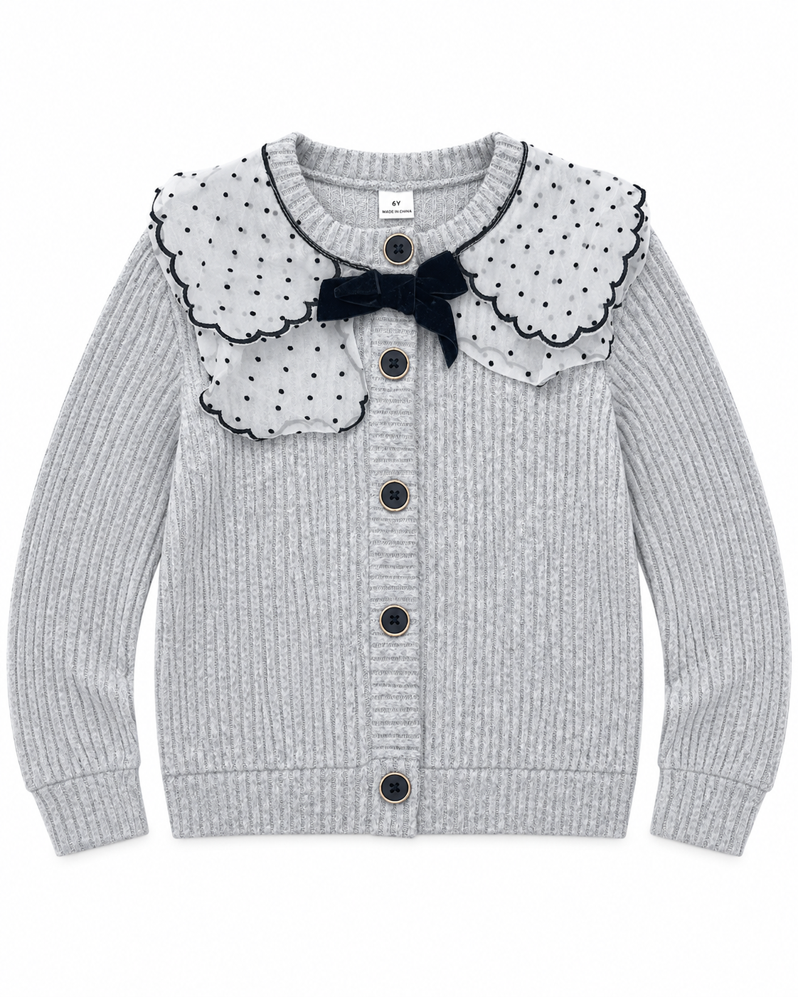 Set niña de falda plisada y suéter con moño 🎀