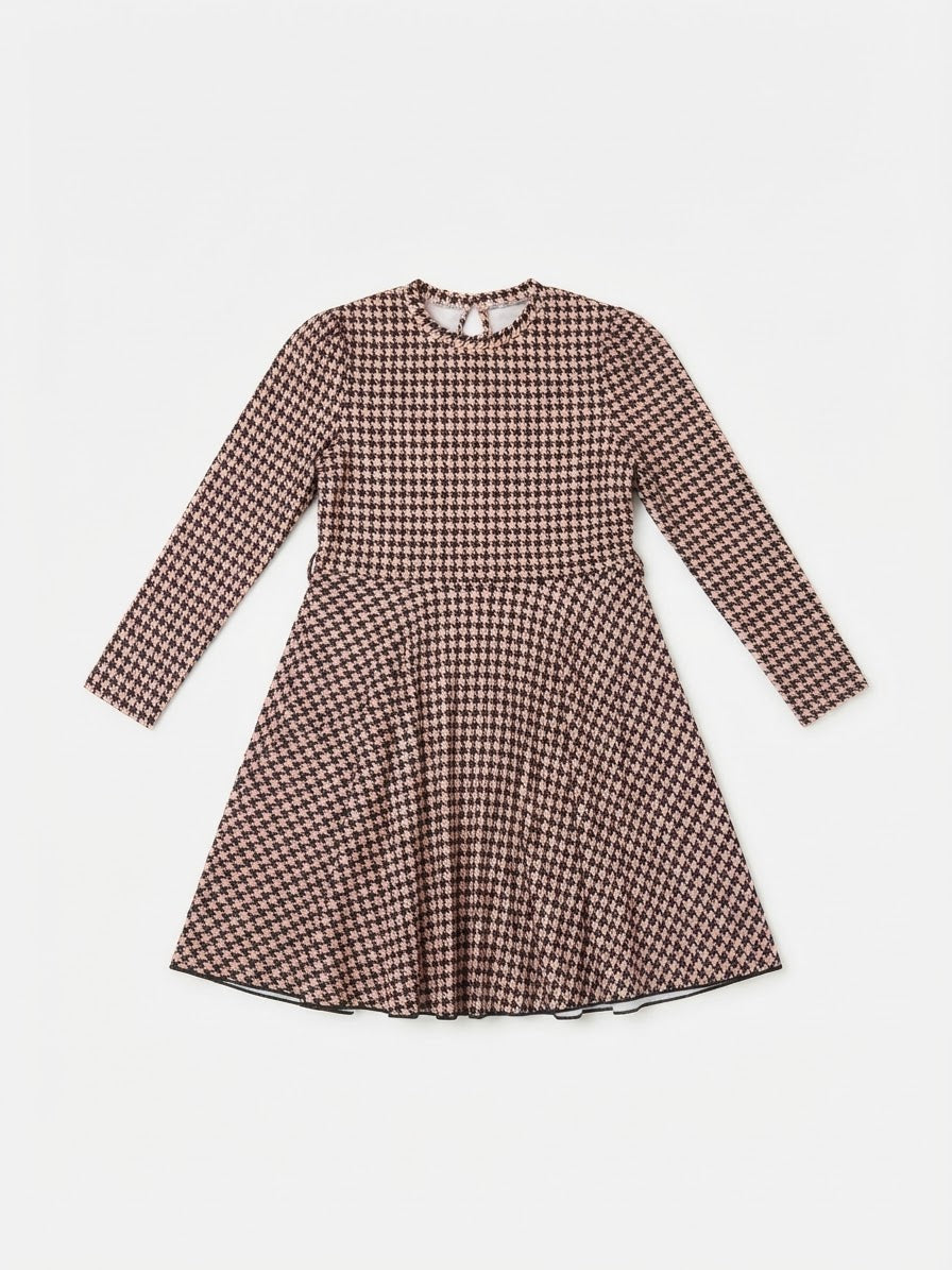 Vestido niña de cuadros en tonos café 🤎✨