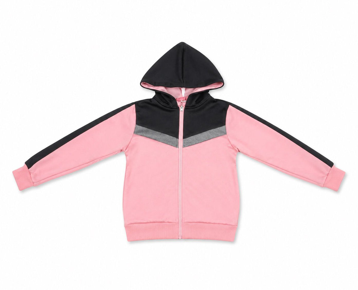 💗 Set niña deportivo rosa con chamarra y pantalón
