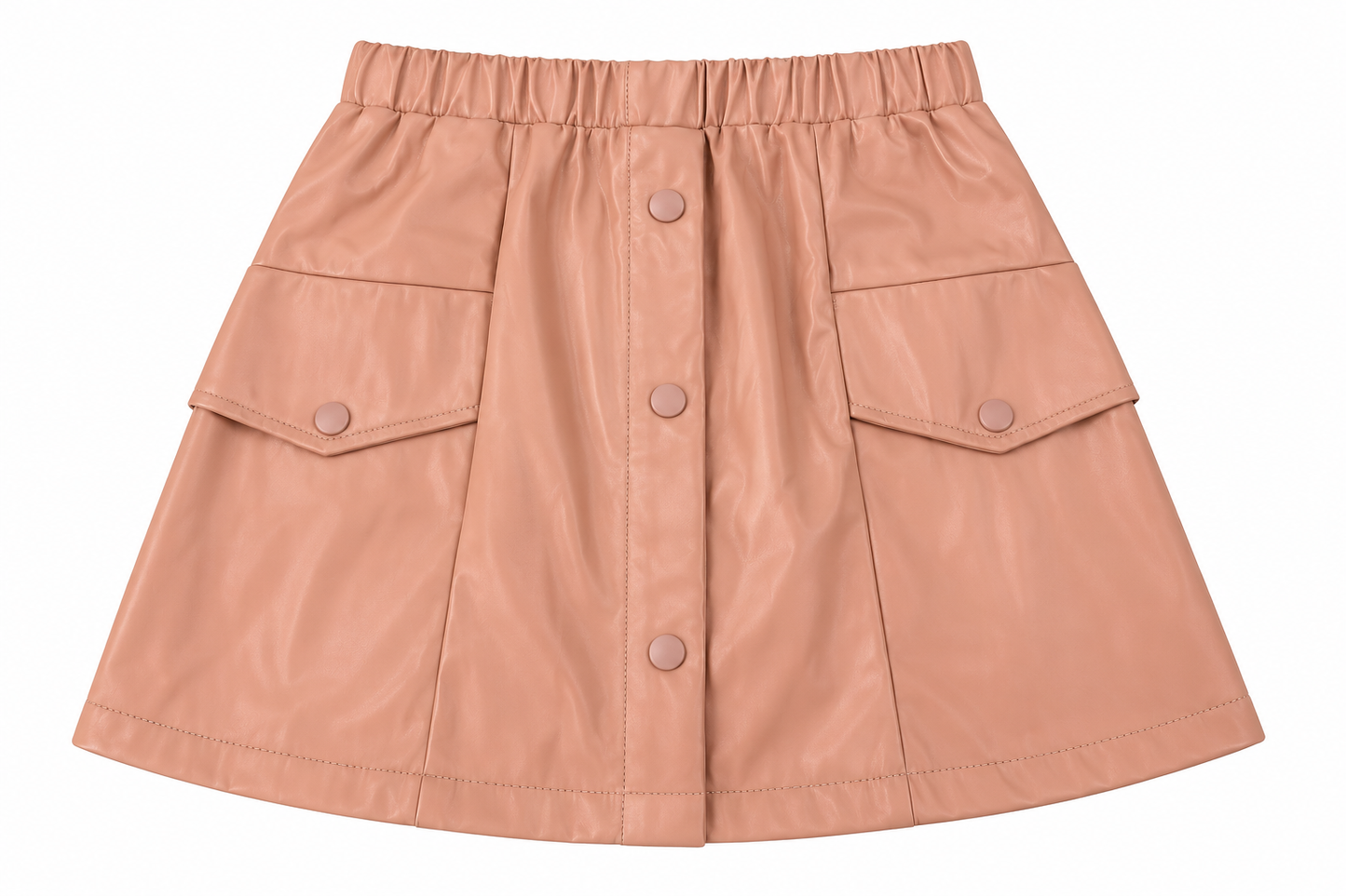 Set niña 3 piezas con chamarra y falda efecto piel