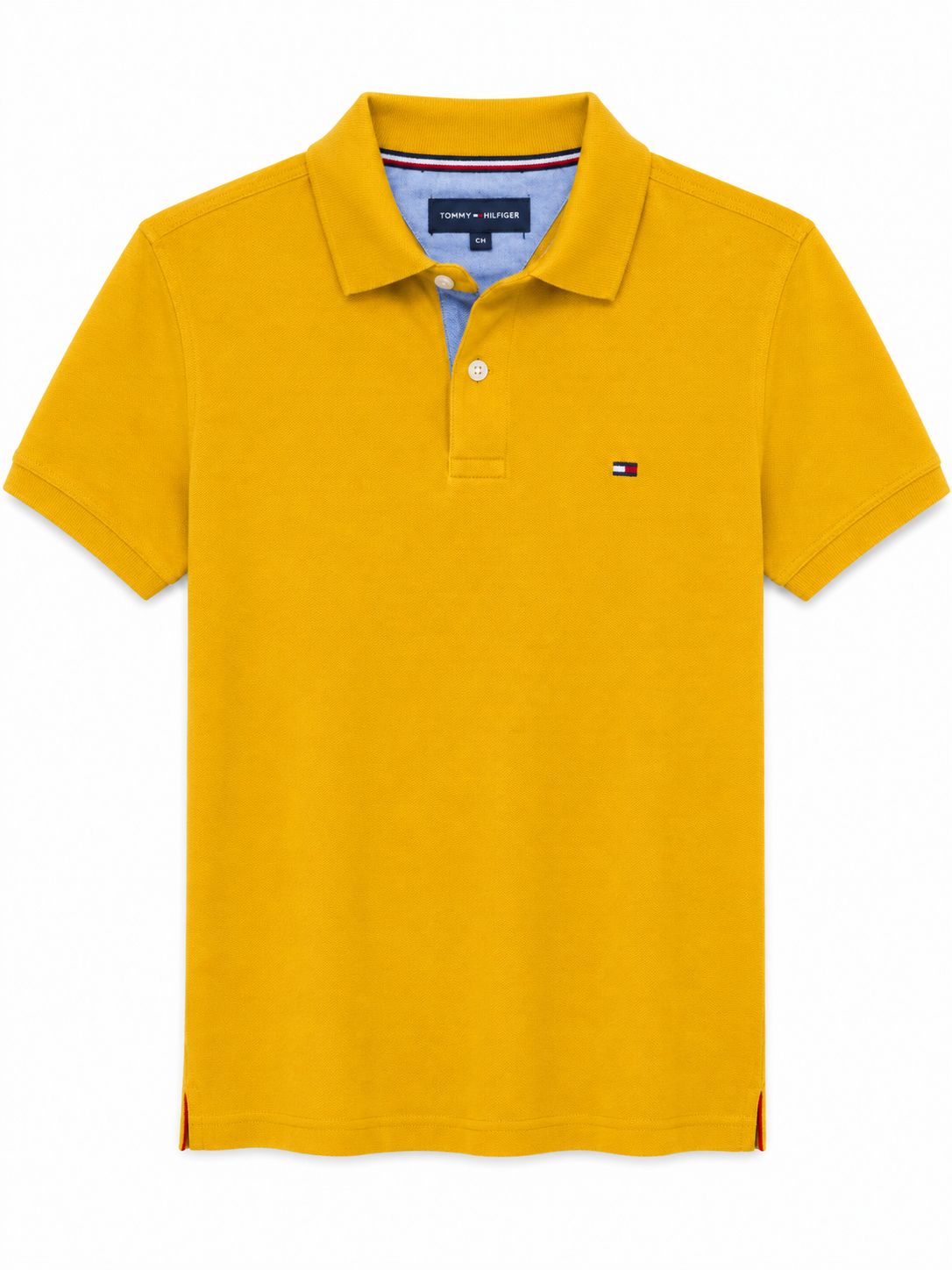 Playera Caballero chica polo T@MMY HILFG@R  mostaza
