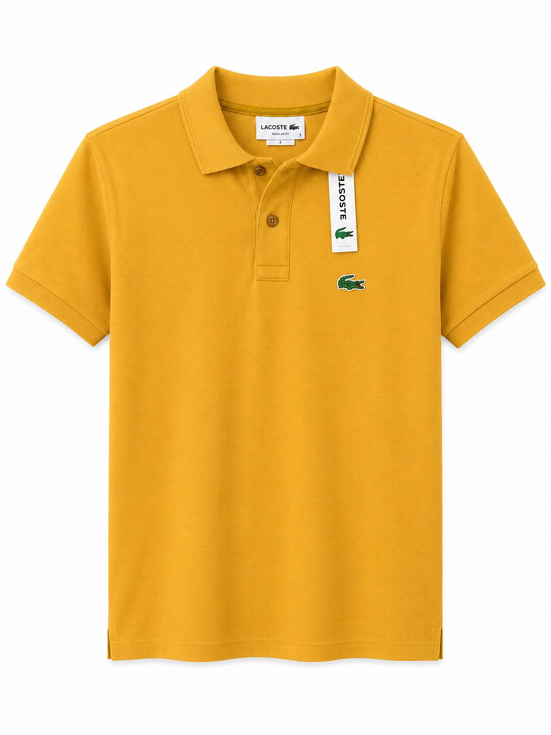 Playera Caballero chica polo L@COSTE mostaza