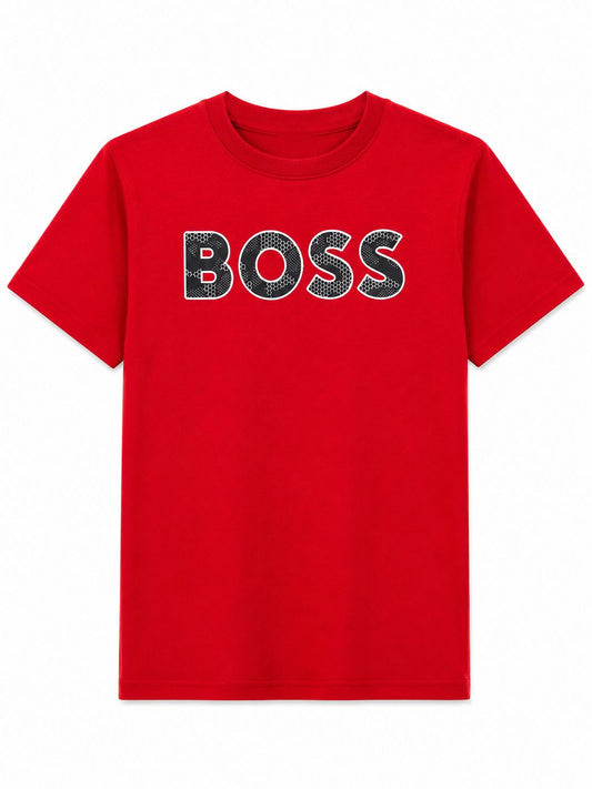Playera Caballero chica redondo B@SS rojo