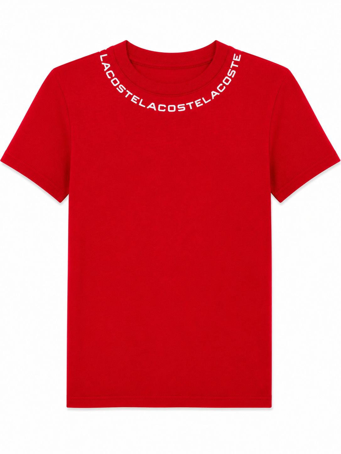 Playera Caballero chica redondo L@COST ROJO