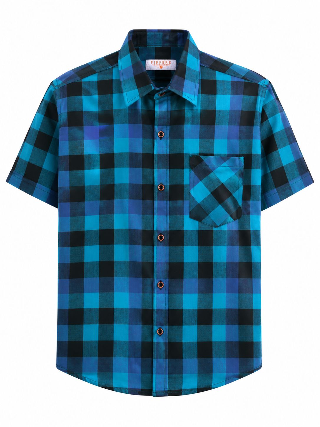 Camisa Caballero  chica FIFF@RS Cuadros Azul Turquesa