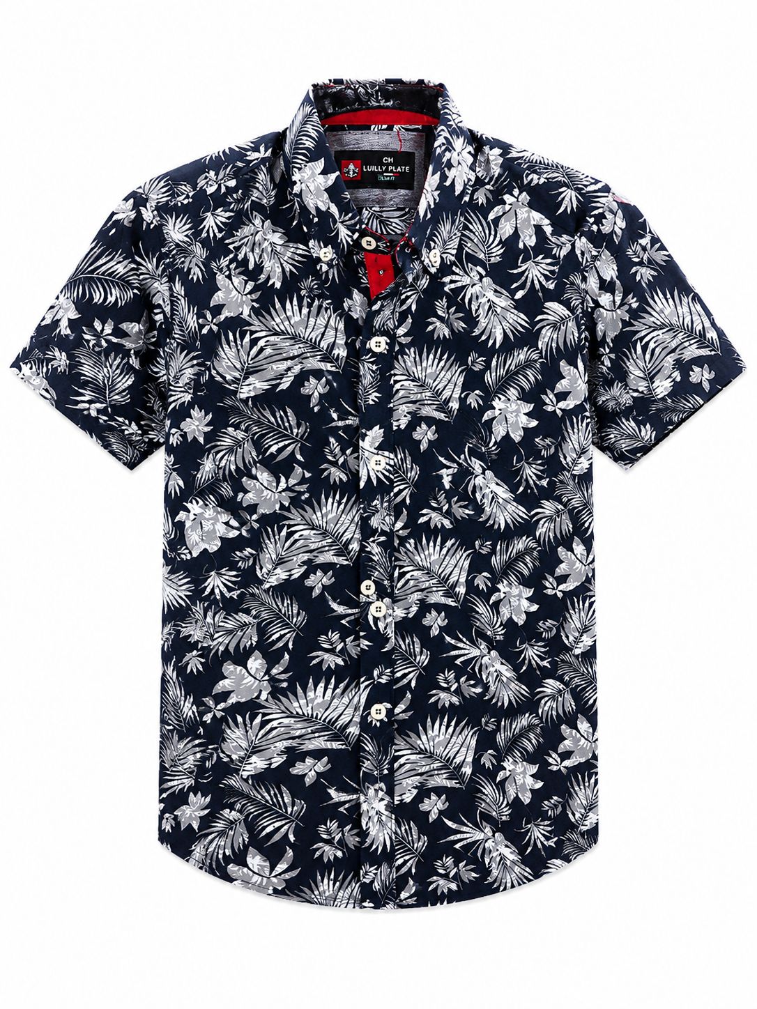 Camisa Caballero chica L@LLY PLATIN@ Tropical Azul Marino