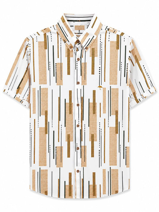 Camisa Caballero chica MO@N Y R@IN Diseño Geométrico Moderno