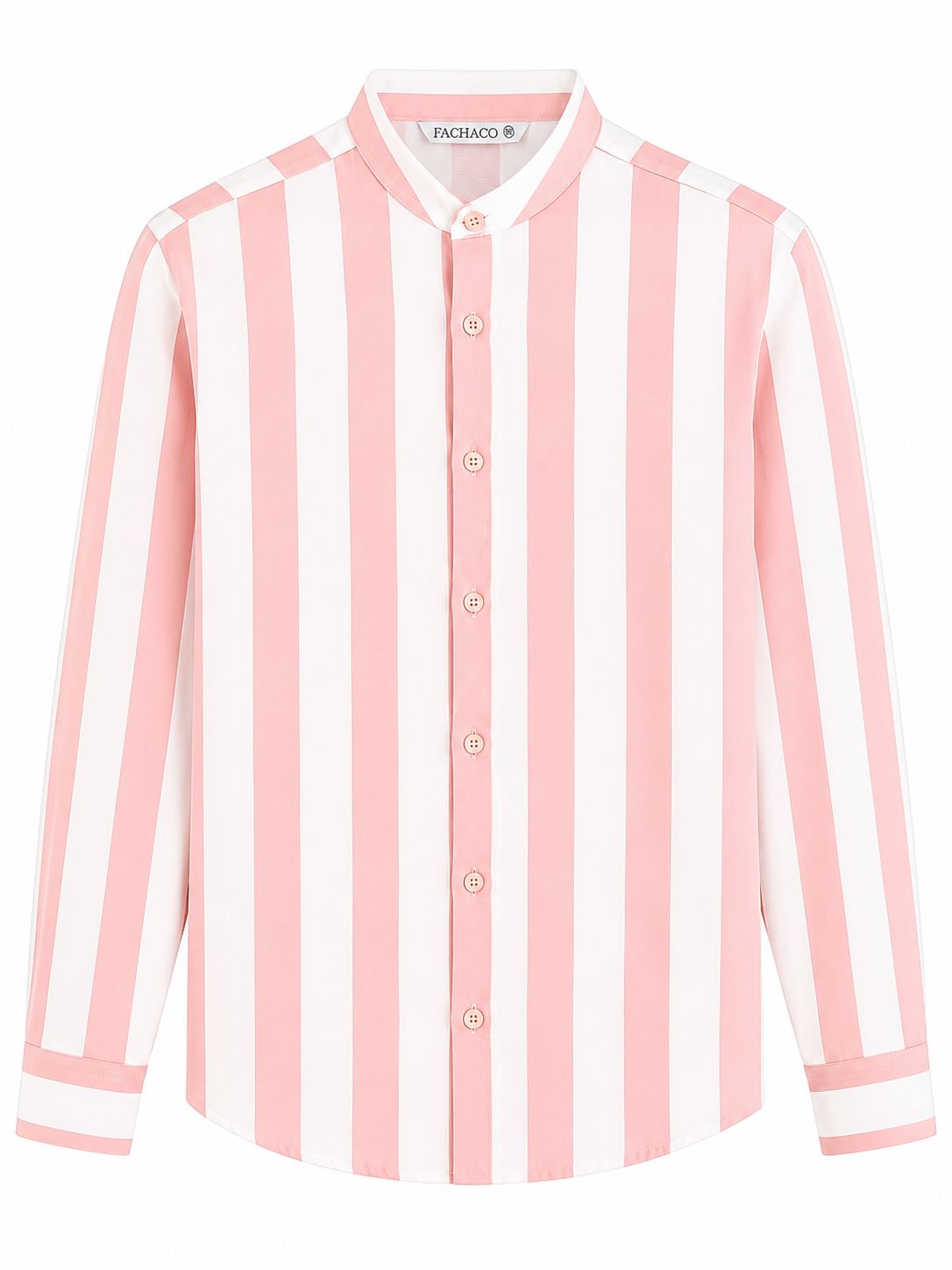 Camisa Caballero chica FACH@CO  Rayas Rosa y Blanco
