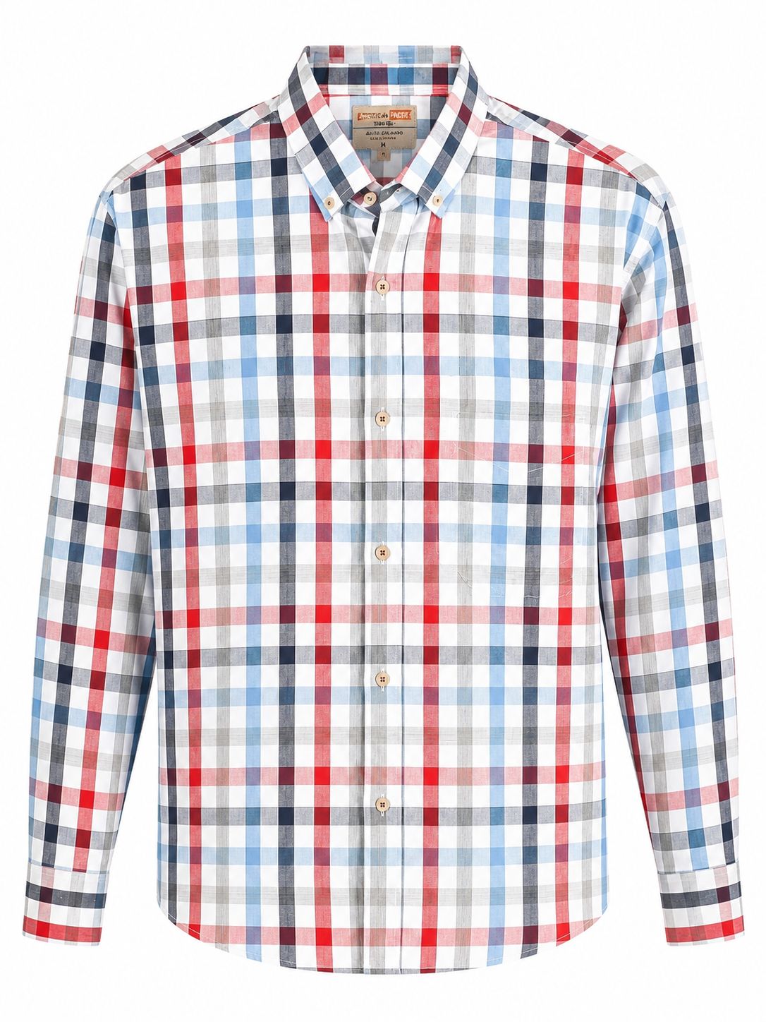 Camisa Caballero chica AMERIC@N  Cuadros Multicolor