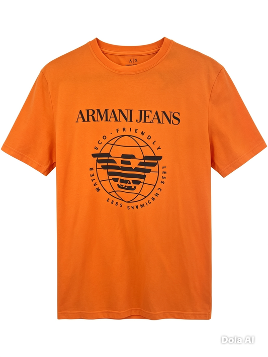 Playera Caballero Grande Redondo ARM@NI EXCH@NGE naranja