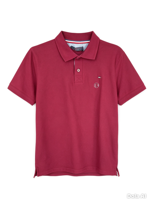 Playera caballero grande polo T@MMY HILFIG@ER vino