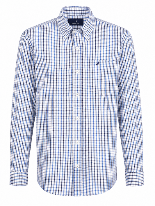 Camisa caballero grande NAUTIC@ de cuadro azul