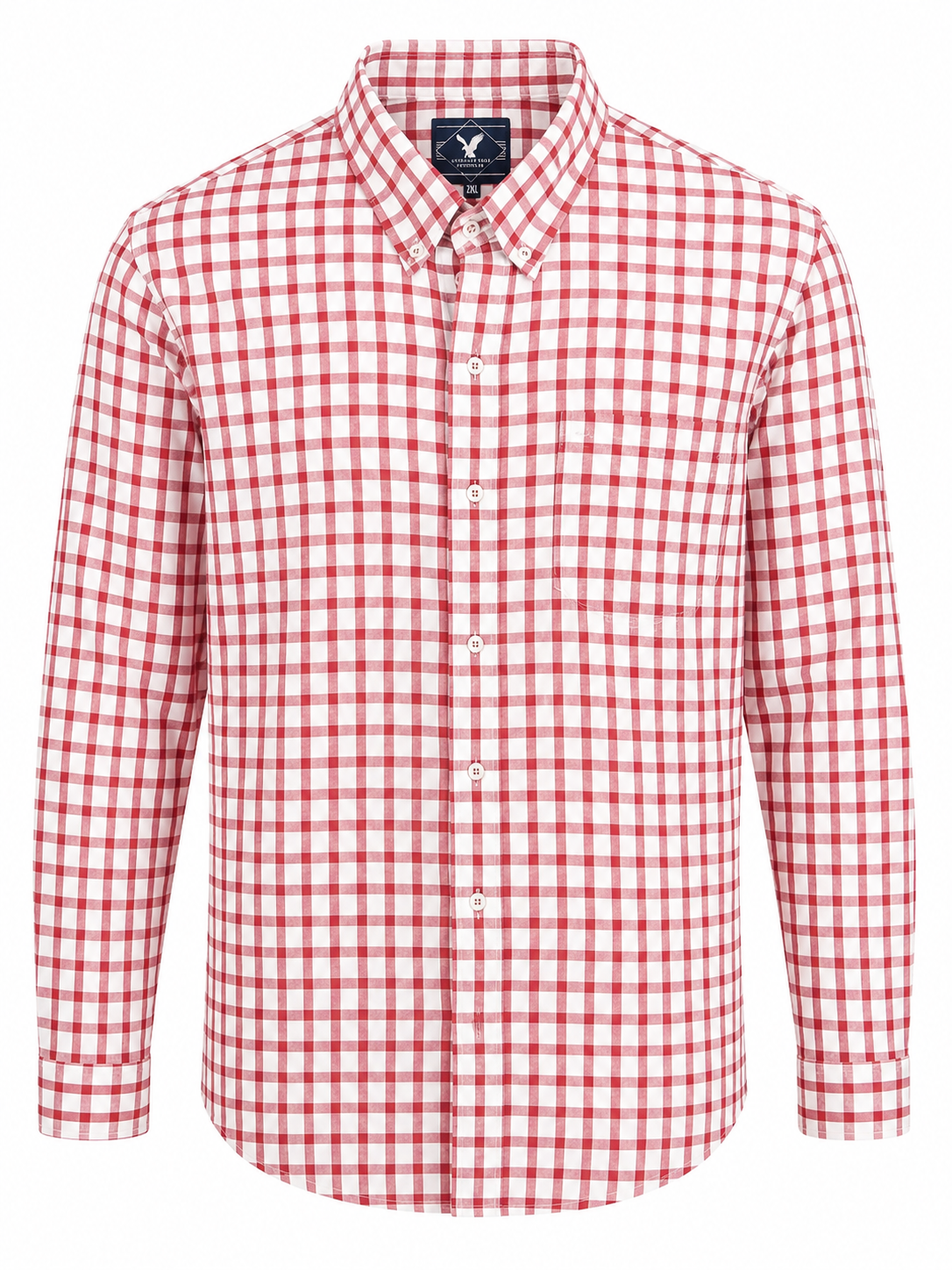 Camisa caballero 2XL AMERIC@N LAGLE rojo con blanco