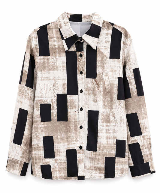 Blusa dama chica talla café con negr@