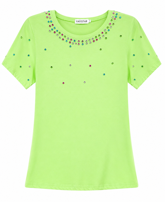 Blusa dama chica / mediana verde limón YA@STAR