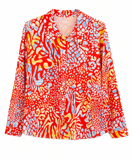 Camisa  dama chica Estampado Vibrante Multicolor SH@IN