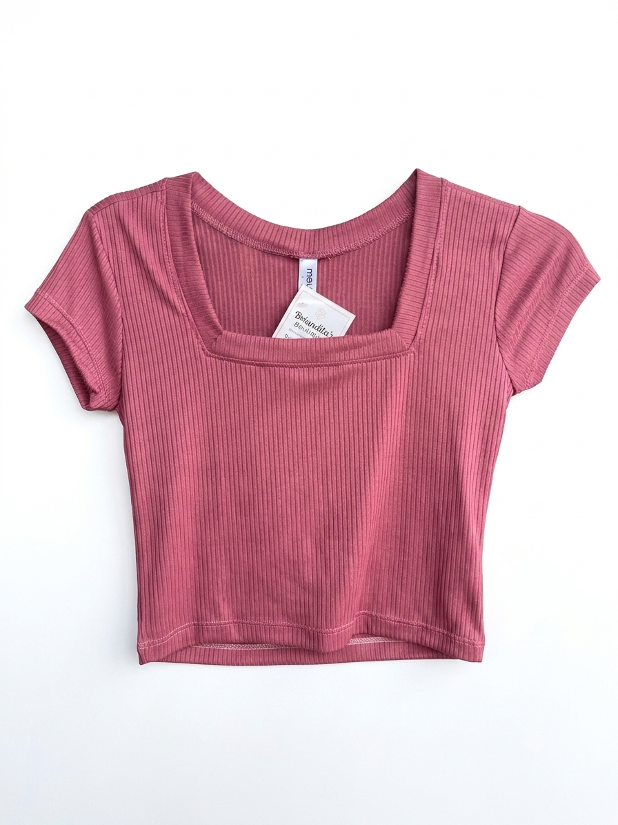 Blusa  top dama chica / mediana rosa viejo. M@N