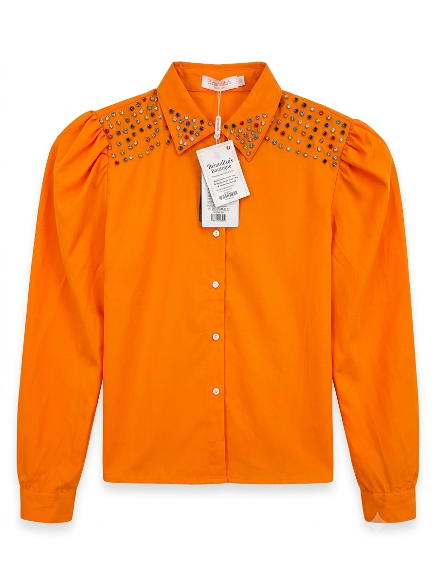 Camisa dama chica / mediana naranja VALENTIN@