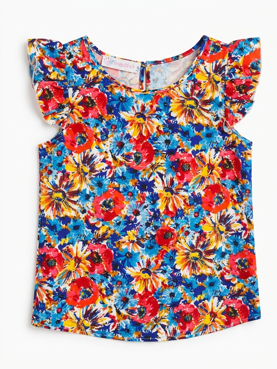 Blusa dama extra chica floreada