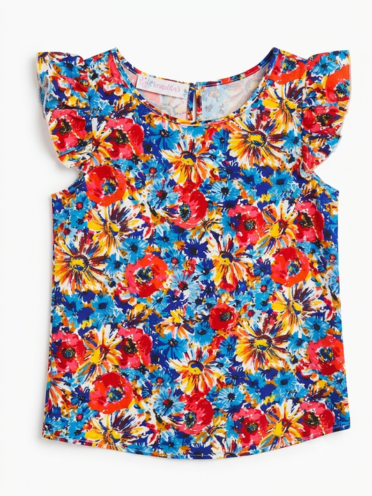 Blusa dama extra chica floreada
